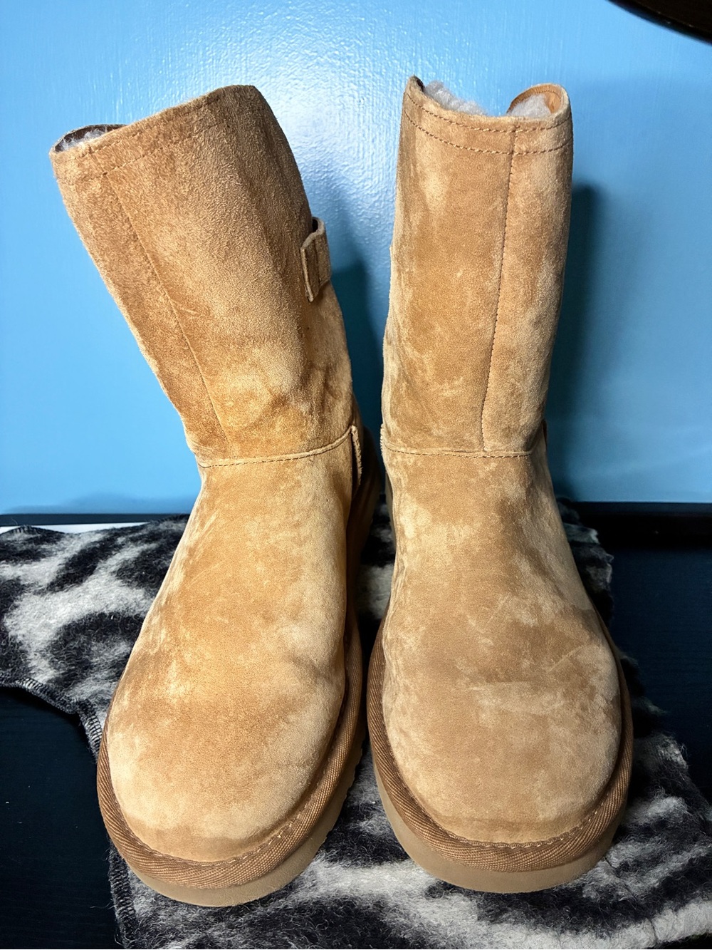 UGG Women's Suede Mid-Calf Boots in Chestnut